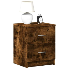 vidaXL 2 db füstös tölgy színű éjjeliszekrény 2 fiókkal 40x36x50 cm bútor