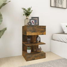 vidaXL 2 db füstös tölgy színű szerelt fa éjjeliszekrény 40x35x65 cm bútor