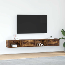 vidaXL 2 db füstös tölgy színű szerelt fa TV-szekrény 100x31x25,5cm bútor