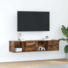 vidaXL 2 db füstös tölgy színű szerelt fa TV-szekrény 60x31x25,5 cm bútor