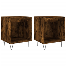 vidaXL 2 db füstös tölgyszínű éjjeliszekrény 40 x 35 x 50 cm (830727) bútor