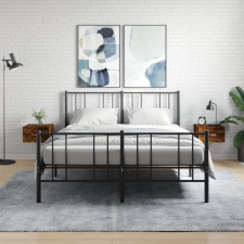 vidaXL 2 db füstös tölgyszínű fali éjjeliszekrény 35 x 35 x 20 cm bútor