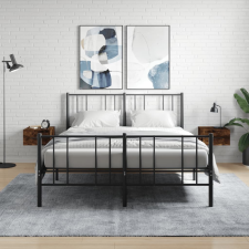 vidaXL 2 db füstös tölgyszínű fali éjjeliszekrény 35 x 35 x 20 cm bútor