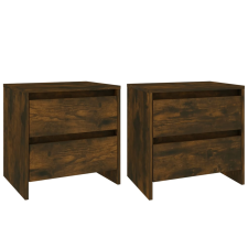 vidaXL 2 db füstös tölgyszínű forgácslap éjjeliszekrény 45x34,5x44,5cm (813039) bútor