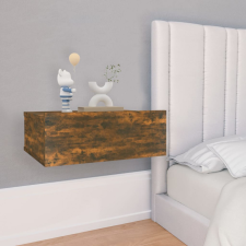 vidaXL 2 db füstös tölgyszínű függő éjjeliszekrény 40 x 30 x 15 cm bútor