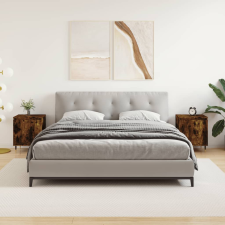 vidaXL 2 db füstös tölgyszínű szerelt fa éjjeliszekrény 40x30x50 cm bútor