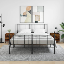 vidaXL 2 db füstös tölgyszínű szerelt fa éjjeliszekrény 40x35x47,5 cm bútor