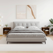vidaXL 2 db füstös tölgyszínű szerelt fa éjjeliszekrény 40x35x47,5 cm bútor