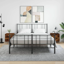 vidaXL 2 db füstös tölgyszínű szerelt fa éjjeliszekrény 40x35x47,5 cm bútor