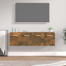 vidaXL 2 db füstös tölgyszínű szerelt fa faliszekrény 60x36,5x35 cm bútor