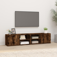 vidaXL 2 db füstös tölgyszínű szerelt fa TV-szekrény 80x31,5x36 cm bútor