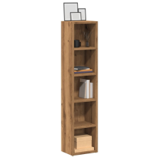 vidaXL 2 db kézműves tölgy színű szerelt fa CD-szekrény 21x16x93,5 cm bútor