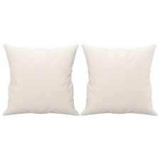 vidaXL 2 db krémszínű műbőr díszpárna 40 x 40 cm (349480) lakástextília
