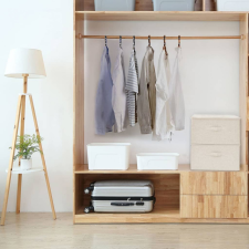 vidaXL 2 db krémszínű szövet tárolódoboz 43 x 34 x 23 cm bútor