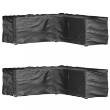 vidaXL 2 db L-alakú kerti bútorhuzat 16 fűzőlyukkal 285x285x90 cm kerti bútor