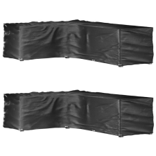 vidaXL 2 db L-alakú kerti bútorhuzat 18 fűzőlyukkal 220x285x80 cm kerti bútor