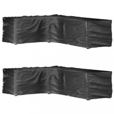vidaXL 2 db L-alakú kerti bútorhuzat 18 fűzőlyukkal 220x285x80 cm kerti bútor