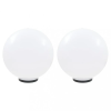 vidaXL 2 db LED gömblámpa 50 cm PMMA