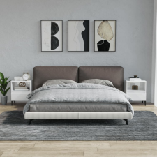 vidaXL 2 db magasfényű fehér éjjeliszekrény 40x35x50 cm bútor