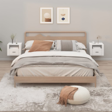 vidaXL 2 db magasfényű fehér fali éjjeliszekrény 50x36x40 cm bútor