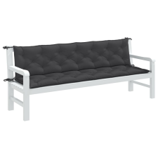 vidaXL 2 db melange antracitszürke szövet kerti padpárna 200x50x7 cm kerti bútor