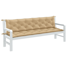vidaXL 2 db melange bézs szövet kerti padpárna 200x50x7 cm kerti bútor