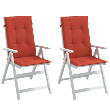 vidaXL 2 db melange piros szövet magas háttámlájú székpárna 120x50x4cm kerti bútor