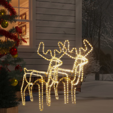 vidaXL 2 db meleg fehér karácsonyi rénszarvasforma mozgó fejjel kültéri izzósor