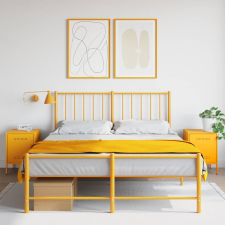 vidaXL 2 db mustársárga acél éjjeliszekrény 36 x 39 x 50,5 cm bútor