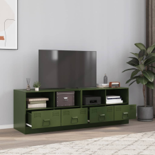 vidaXL 2 db olívazöld acél TV-szekrény 67 x 39 x 44 cm bútor