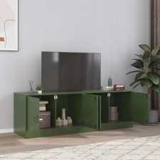 vidaXL 2 db olívazöld acél TV-szekrény 67 x 39 x 44 cm bútor