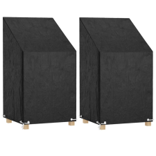 vidaXL 2 db polietilén kerti szék huzat 8 fűzőlyukkal 65x65x80/120 cm kerti bútor