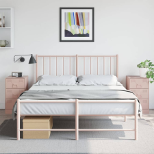 vidaXL 2 db rózsaszín acél éjjeliszekrény 34,5x39x62 cm bútor