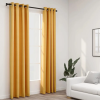 vidaXL 2 db sárga vászonhatású sötétítőfüggöny fűzőkarikával 140 x 245 cm