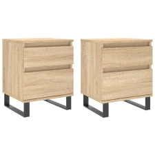 vidaXL 2 db sonoma tölgy éjjeliszekrény 40 x 35 x 50 cm (830691) bútor
