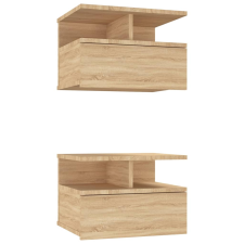 vidaXL 2 db Sonoma-tölgy forgácslap úszó éjjeliszekrény 40x31x27 cm (800412) bútor