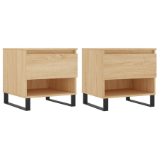 vidaXL 2 db sonoma-tölgy szerelt fa dohányzóasztal 50x46x50 cm (830931) bútor