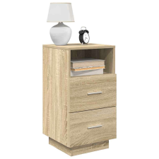 vidaXL 2 db sonoma tölgy színű éjjeliszekrény 2 fiókkal 36x36x68 cm bútor