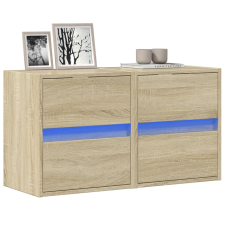 vidaXL 2 db sonoma tölgy színű fali TV-szekrény LED-del 41x31x45 cm bútor