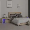 vidaXL 2 db sonoma-tölgy színű LED-lámpás éjjeliszekrény 70x36,5x40 cm