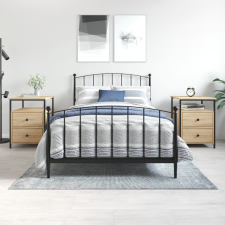 vidaXL 2 db sonoma tölgy színű szerelt fa éjjeliszekrény 44x45x60 cm bútor
