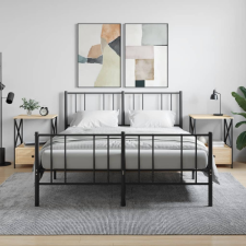 vidaXL 2 db sonoma-tölgyszínű szerelt fa éjjeliszekrény 50x41x65 cm bútor