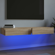 vidaXL 2 db sonoma tölgyszínű TV-szekrény LED-lámpákkal 60x35x15,5 cm bútor