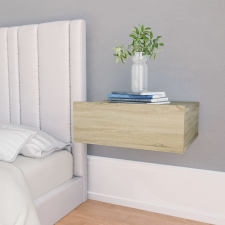 vidaXL 2 db sonomatölgy színű forgácslap úszó éjjeliszekrény 40x30x15 bútor