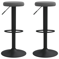 vidaXL 2 db sötétszürke bársony bárszék (333144) bútor