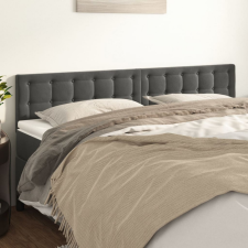 vidaXL 2 db sötétszürke bársony fejtámla 90x5x78/88 cm ágy és ágykellék