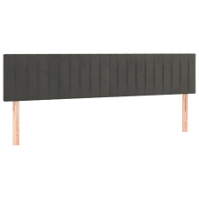 vidaXL 2 db sötétszürke bársony fejtámla 90x5x78/88 cm (346279) ágy és ágykellék