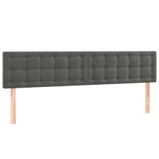 vidaXL 2 db sötétszürke bársony fejtámla 90x5x78/88 cm (346511) ágy és ágykellék