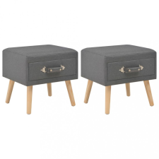 vidaXL 2 db sötétszürke szövet éjjeliszekrény 40 x 35 x 40 cm bútor