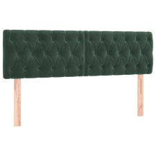 vidaXL 2 db sötétzöld bársony fejtámla 80x7x78/88 cm (346365) ágy és ágykellék
